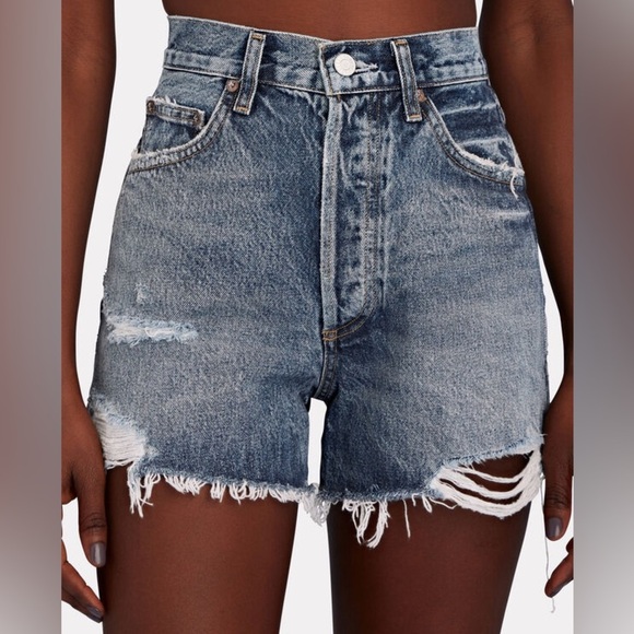 AGolde Dee High Rise Denim Shorts Size 32 NWT - Picture 3 of 14